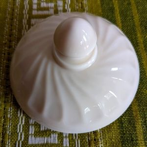 Arcorpal France replacement lid for sugar bowl cream milk glass swirl vintage